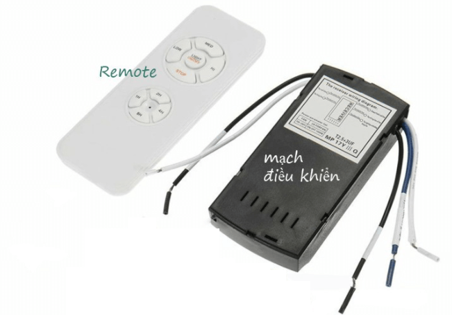 Vỉ mạch và điều khiển từ xa của quạt trần