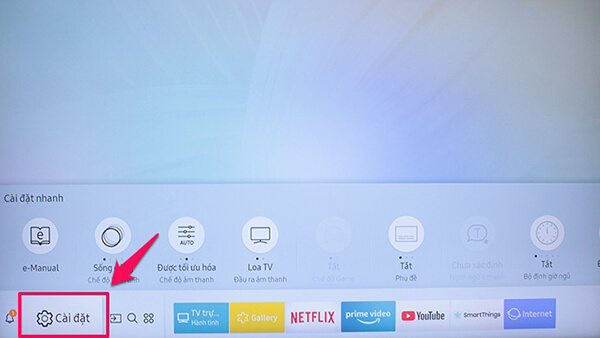 Cập nhật phần mềm cho tivi Samsung