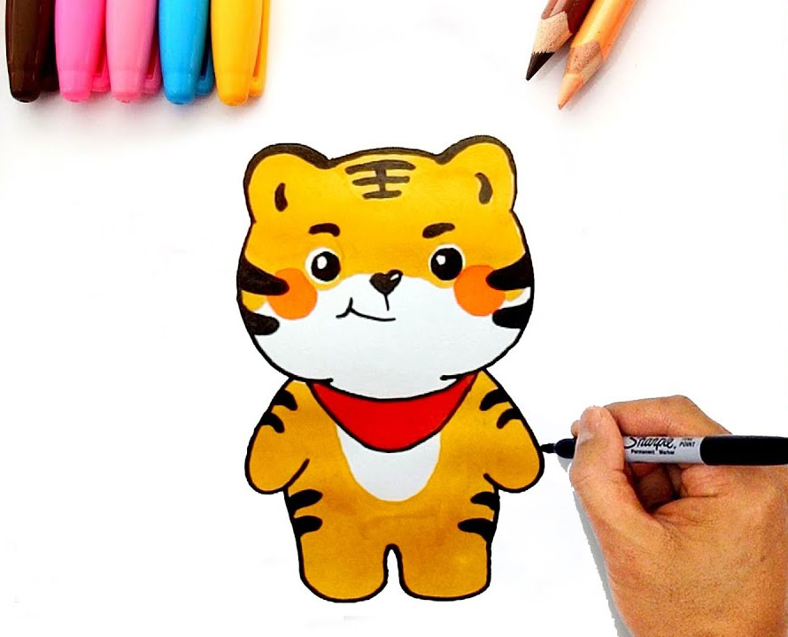 Bỏ túi ngay các cách vẽ con Hổ đáng yêu dễ thương cho người mới bắt đầu