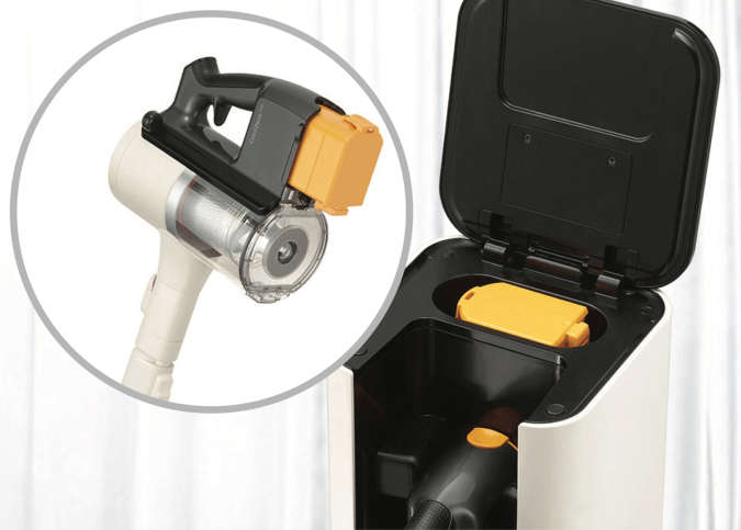 Hút lâu hơn với 2 pin lithium-ion