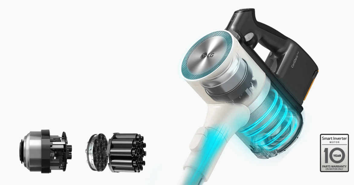 Hút mạnh mẽ nhờ động cơ không chổi Smart Inverter Motor ™