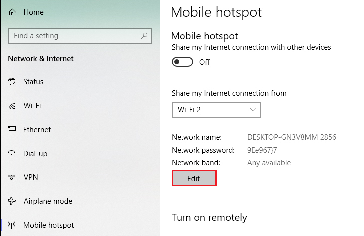 Chọn Edit để thay đổi tên và mật khẩu wifi (nếu muốn)