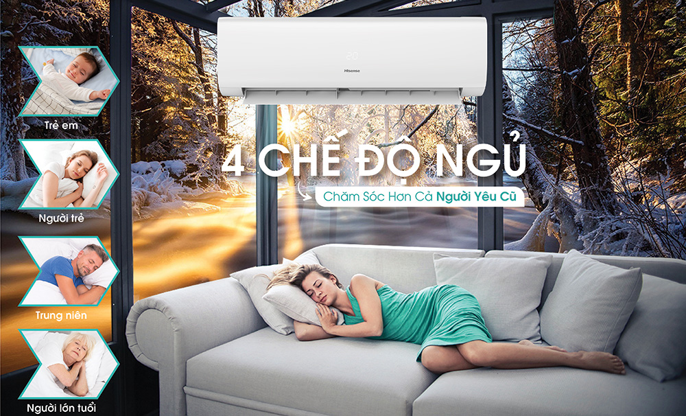 Điều hòa Hisense linh hoạt điều chỉnh chế độ ngủ