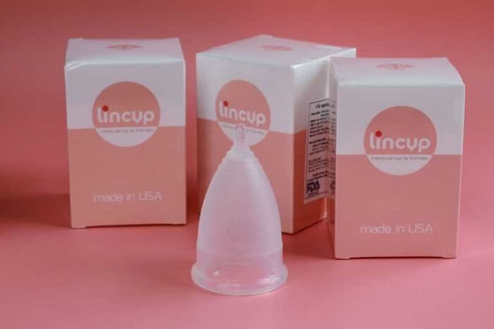 Cốc kinh nguyệt Lincup có kích cỡ dài với phần đuôi cốc ngắn hơn cốc Sibell