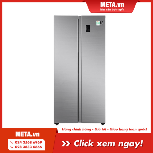 Tủ lạnh Side by Side Aqua Inverter 480 lít AQR-S480XA - Model 2021