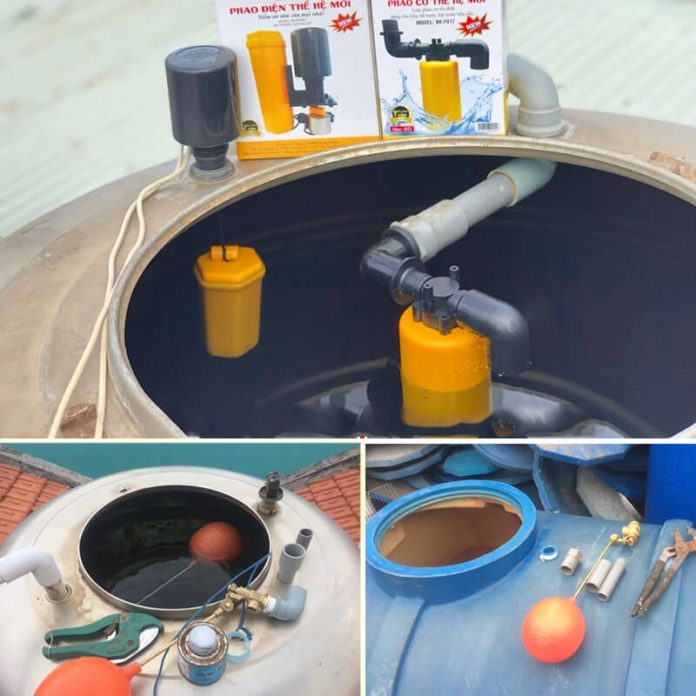 Phao cơ trong bồn nước phụ gặp sự cố Phao cơ trong bồn nước phụ gặp sự cố