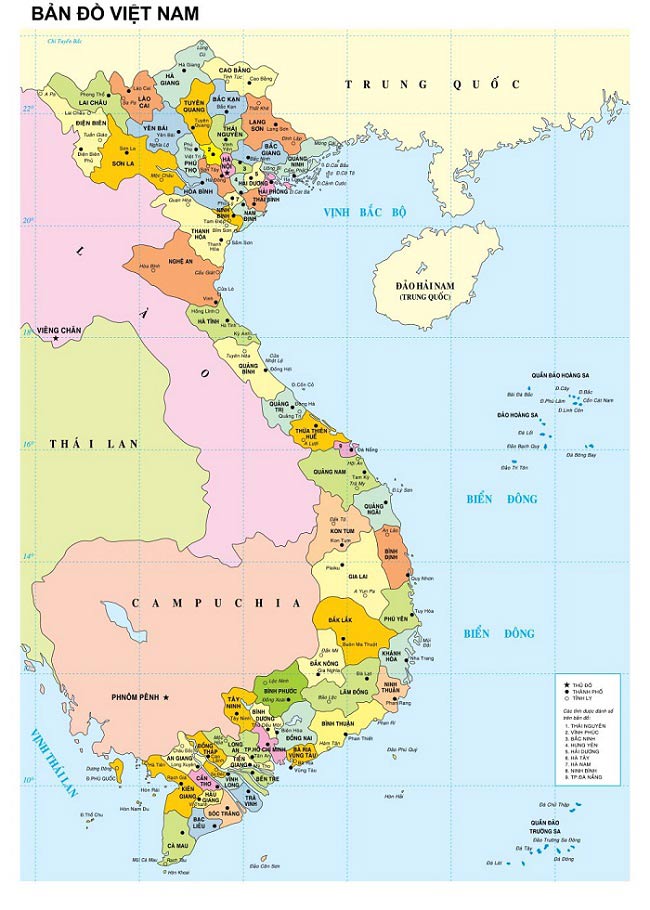 Việt Nam có bao nhiêu tỉnh thành? Tên các tỉnh thành phố ở Việt Nam