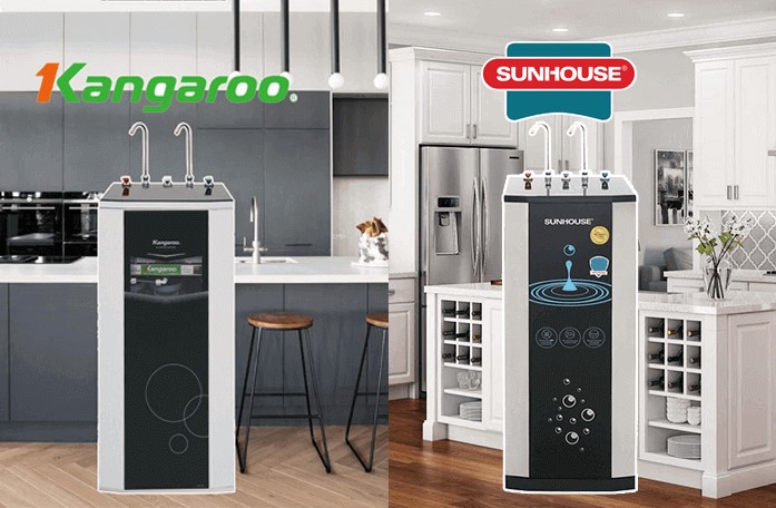 So sánh máy lọc nước Kangaroo và Sunhouse nên mua loại nào?