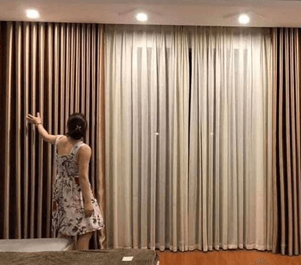 Cách làm kín phòng khi lắp máy lạnh bằng rèm