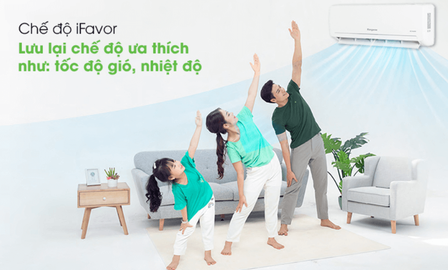 Bật chế độ yêu thích iFavor của điều hòa Kangaroo