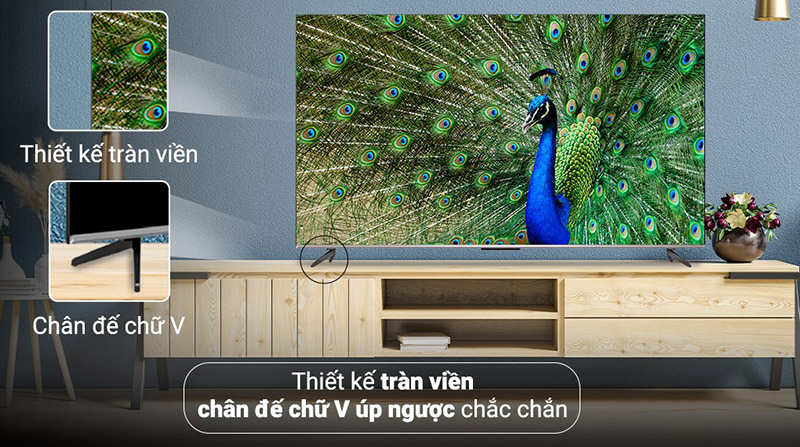 Tivi TCL có thiết kế tràn viền đẹp mắt