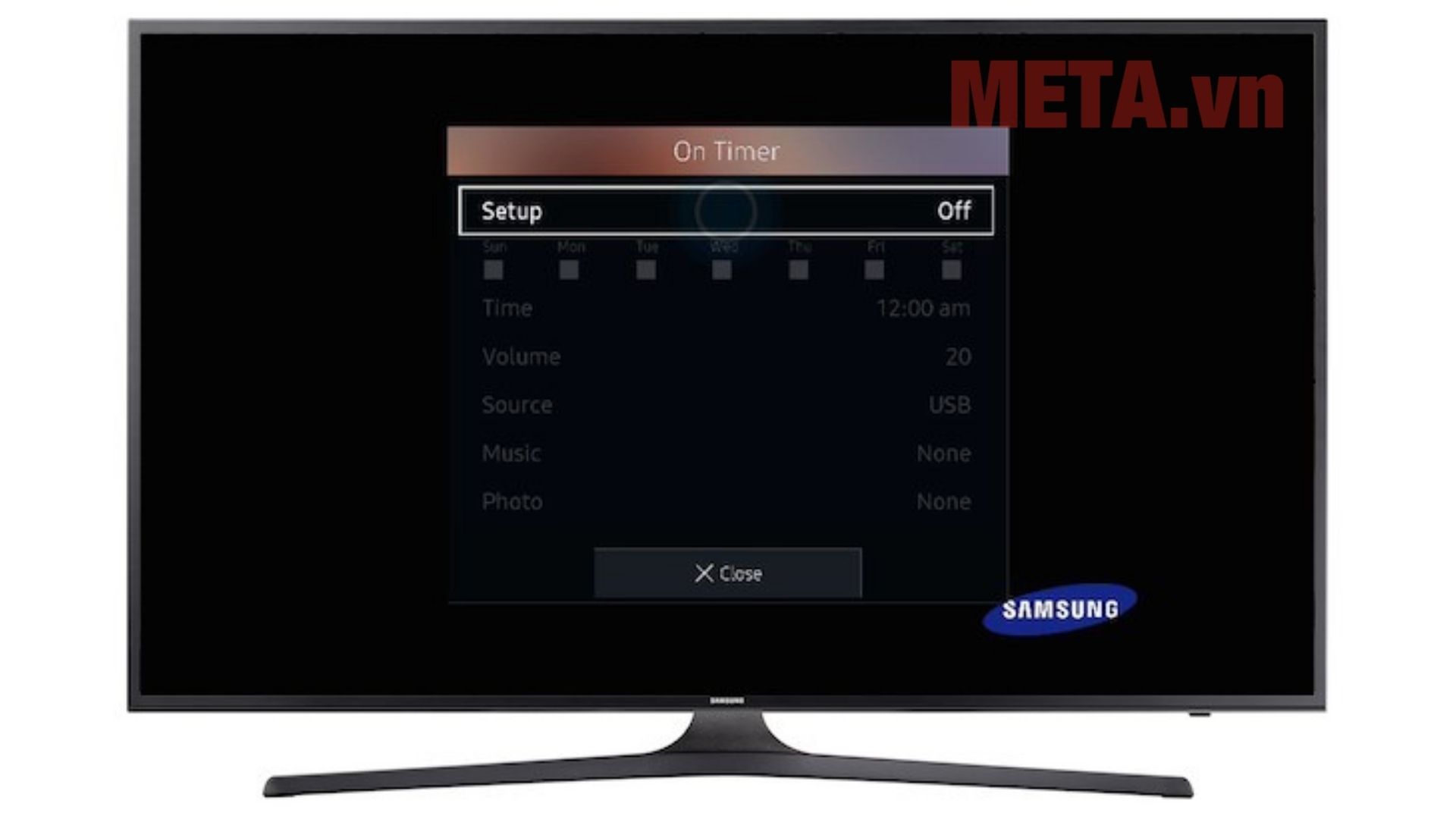 Hướng dẫn hẹn giờ bật trên tivi Samsung