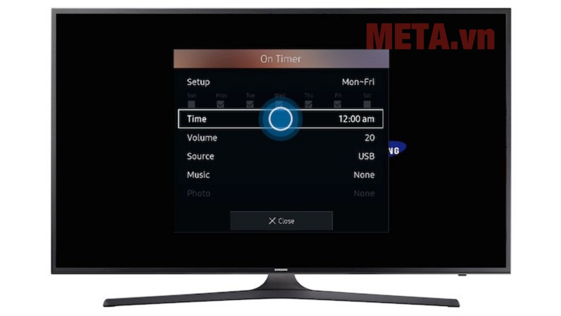 Hướng dẫn hẹn giờ bật tivi Samsung