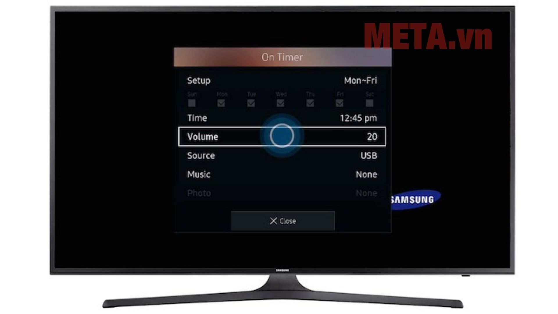 Hướng dẫn hẹn giờ bật tivi Samsung