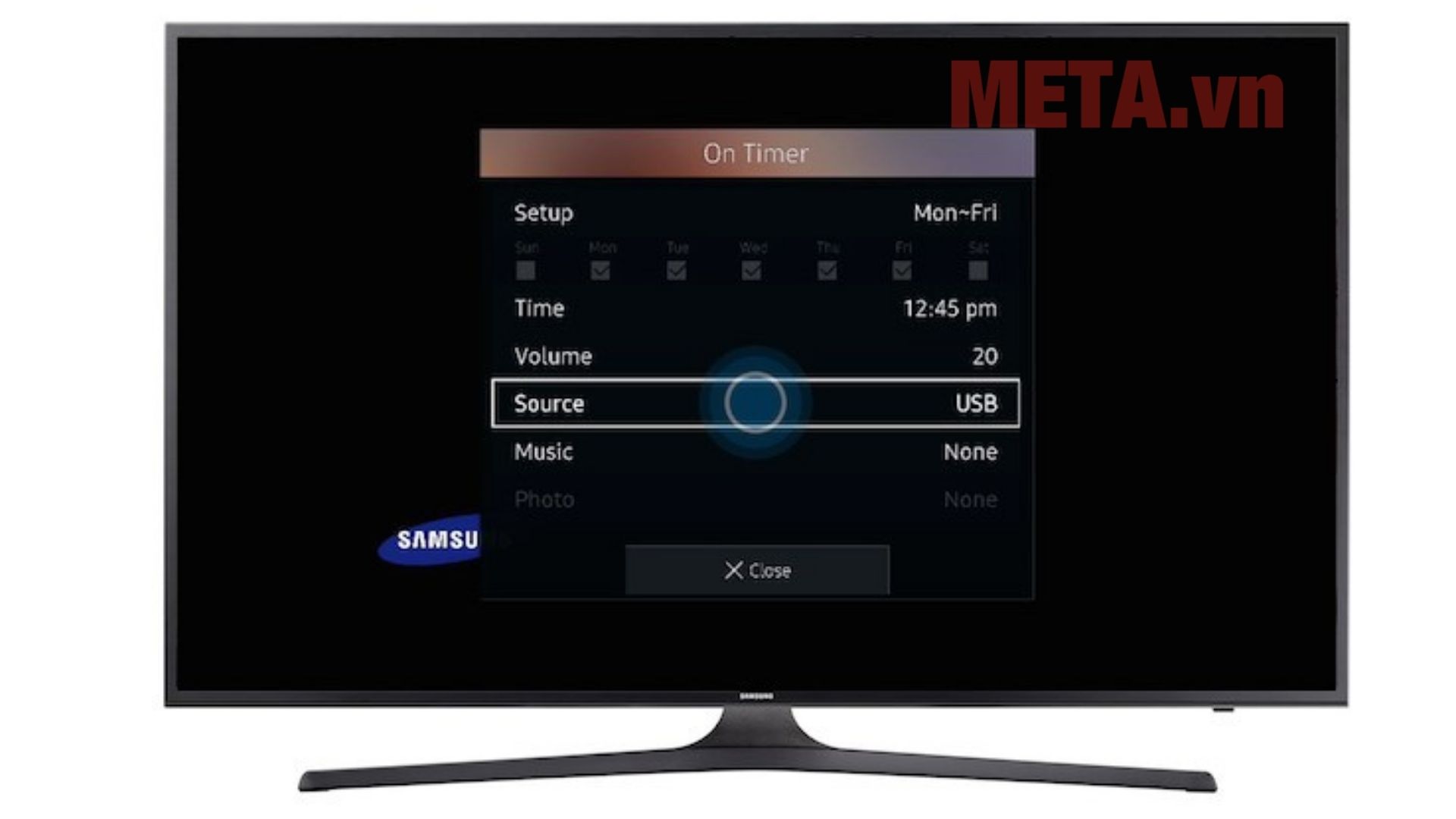 Các bước hẹn giờ bật tivi Samsung
