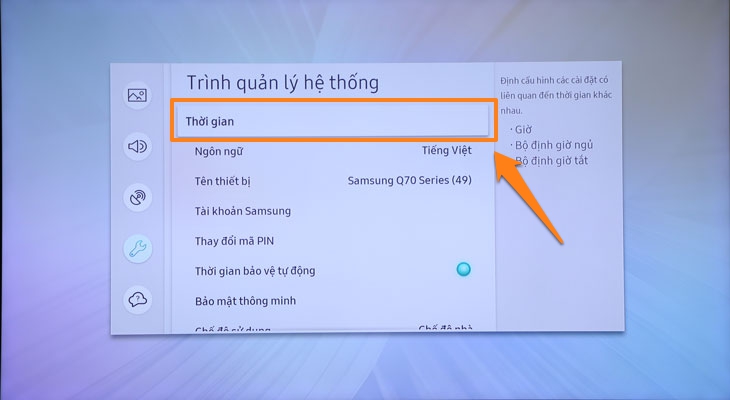 Cách hẹn giờ tắt trên tivi Samsung