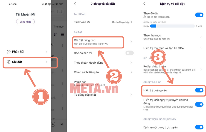Hướng dẫn tắt quảng cáo trên smarphone Xiaomi