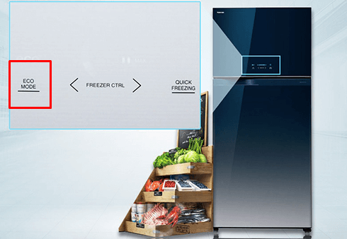 Tủ lạnh Toshiba còn được tích hợp chế độ Eco 