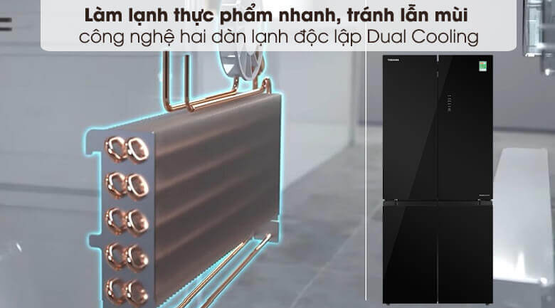 Công nghệ 2 dàn lạnh độc lập Dual Cooling. 