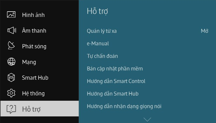 Tắt chế độ Demo tivi Samsung
