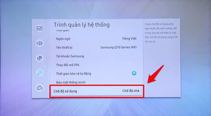 Tắt chế độ Demo trên tivi Samsung