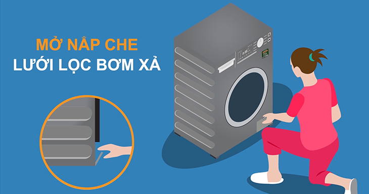Cách lấy đồ bị kẹt trong máy giặt cửa trước