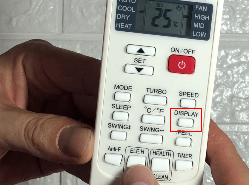 Nguyên nhân điều hòa Casper không hiện nhiệt độ do nhấn vào nút DISPLAY