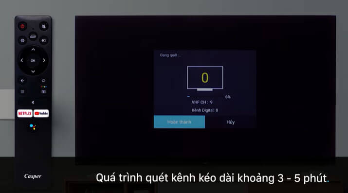 Dò kênh tivi Casper tự động