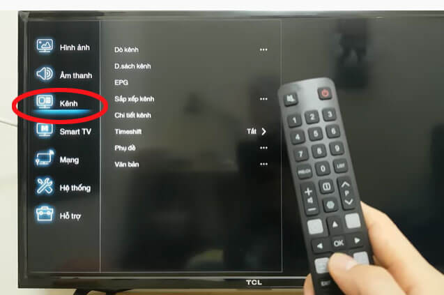 Cách dò kênh tivi TCL smart TV