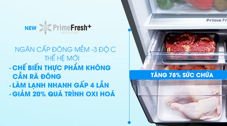Công nghệ Prime Fresh Plus - cấp đông mềm