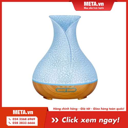 Máy khuếch tán tạo độ ẩm xông tinh dầu Aroma Cổ cao vân rạn trắng 500ml