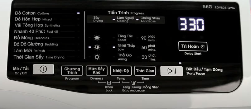 Cách sử dụng máy sấy quần áo