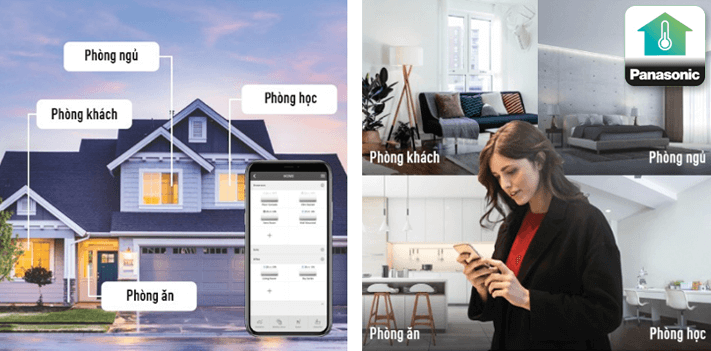 Ứng dụng Panasonic Comfort Cloud có thể điều khiển nhiều điều hòa cùng lúc
