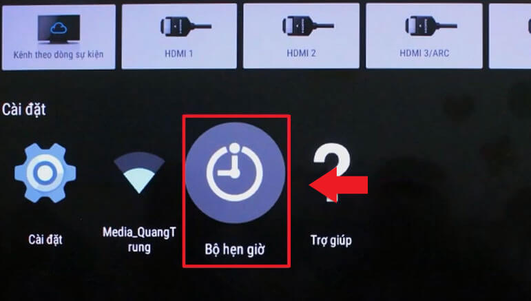 Cách hẹn giờ bật tivi Sony