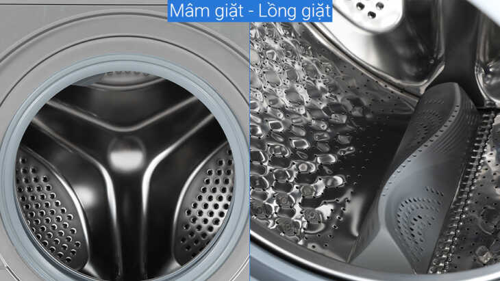 Thiết kế mâm giặt - lồng giặt bền bỉ. 