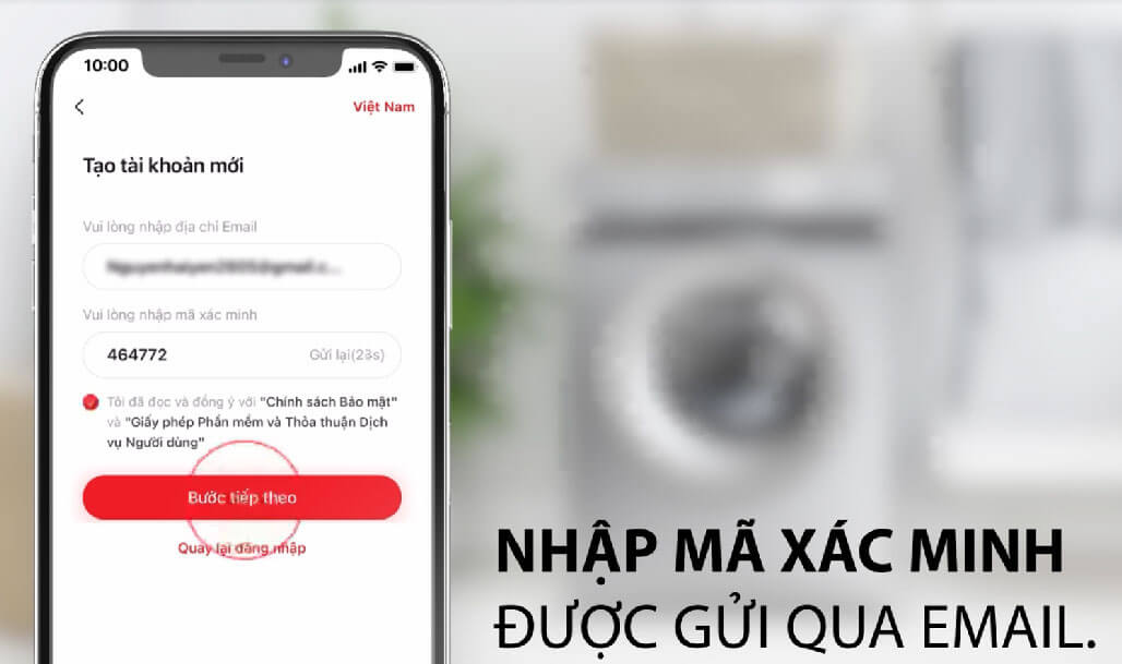 Mở ứng dụng Tsmart Life trên điện thoại và thiết lập tài khoản