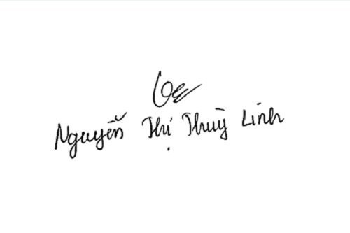 Mẫu chữ ký thương hiệu Linh 25