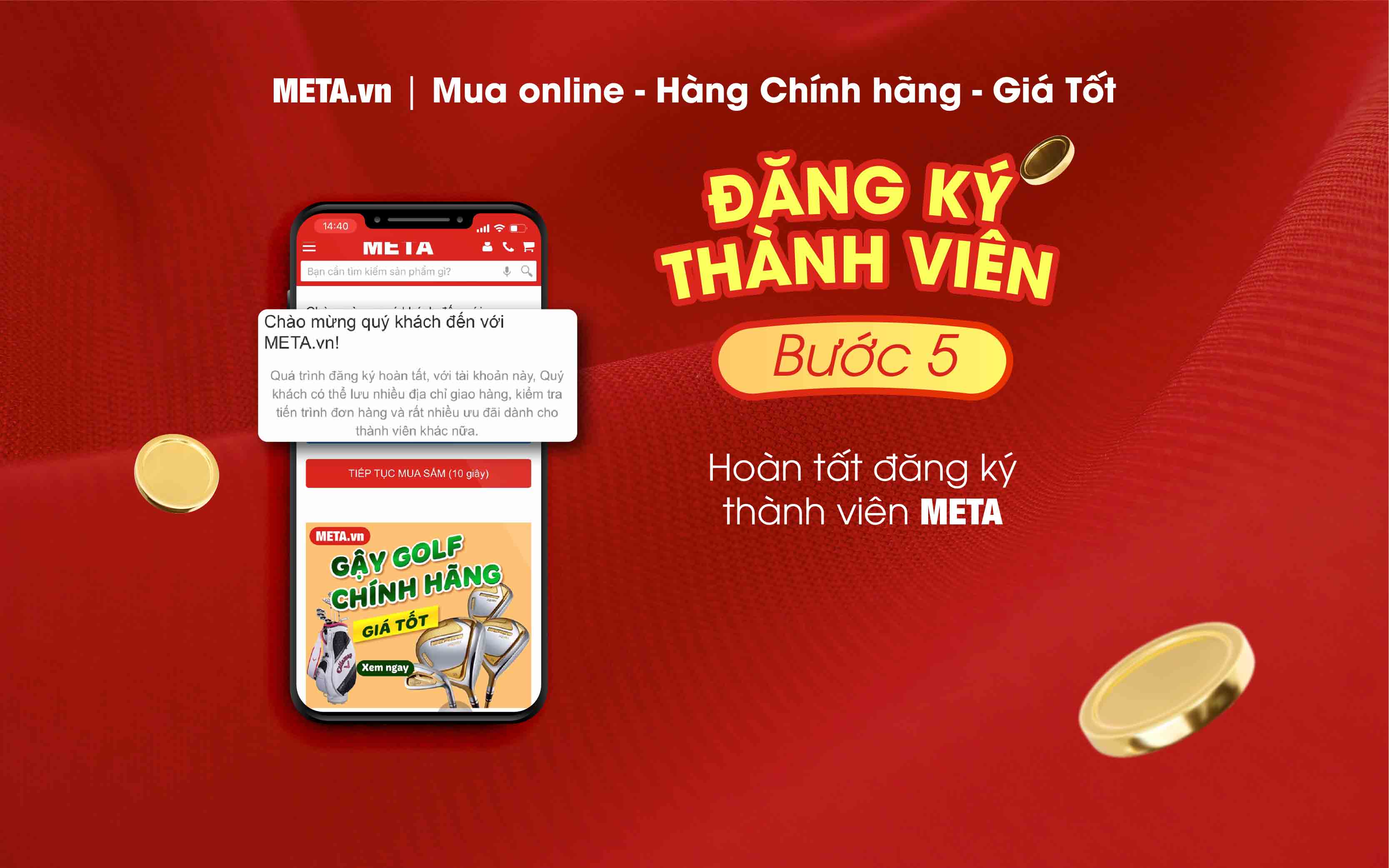 Hoàn tất quá trình đăng ký thành viên META