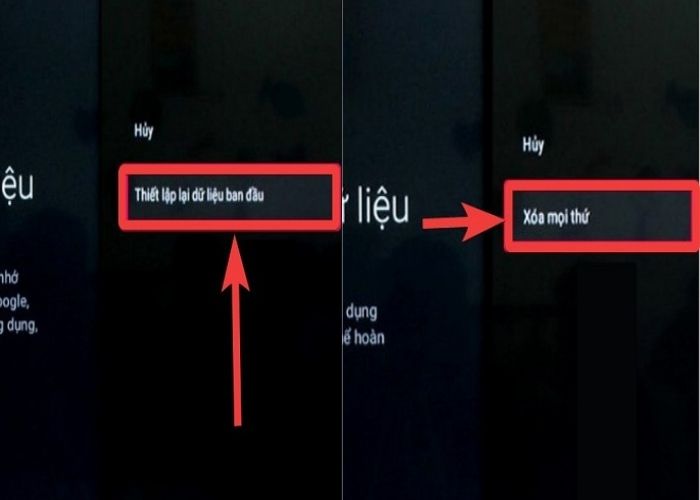 Cách khôi phục cài đặt gốc tivi TCL