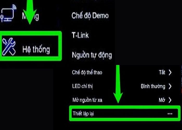 Cách reset tivi TCL 