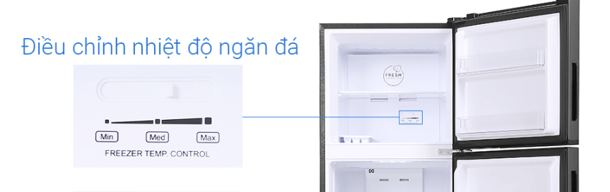 Cách cài đặt nhiệt độ ngăn đá của tủ lạnh AQUA dạng núm vặn