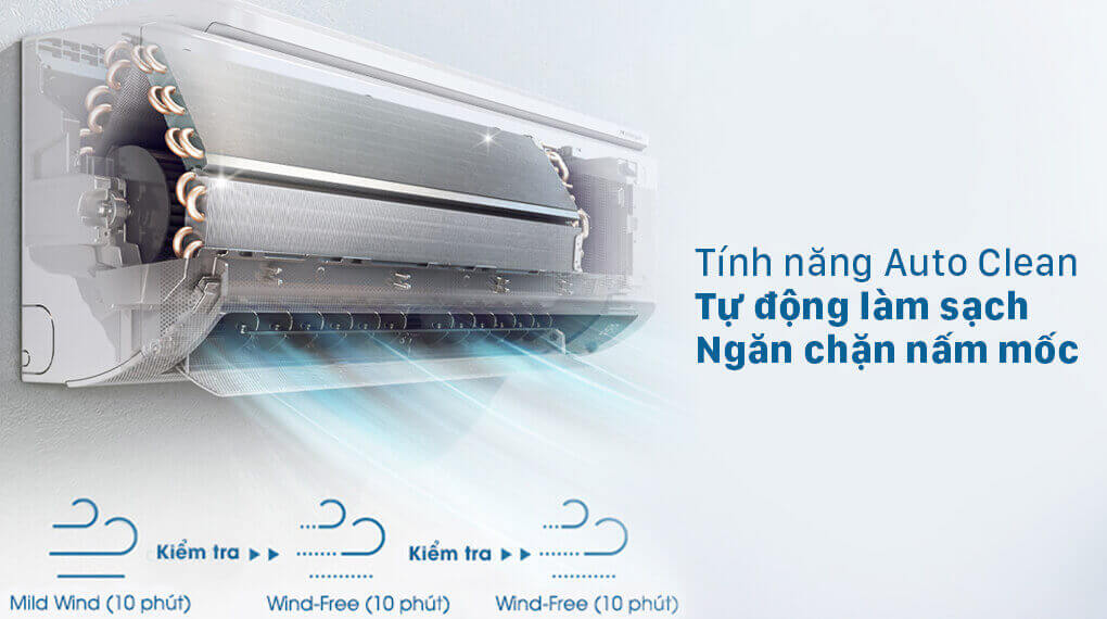 Công nghệ điều hòa Samsung Auto Cleaning tự động làm sạch thiết bị