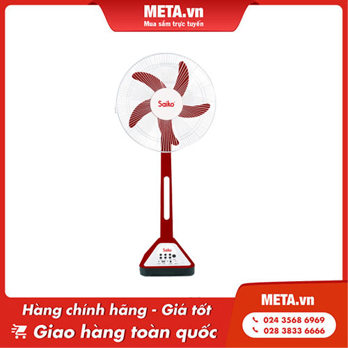 Quạt tích điện năng lượng mặt trời 24W Saiko RF-516