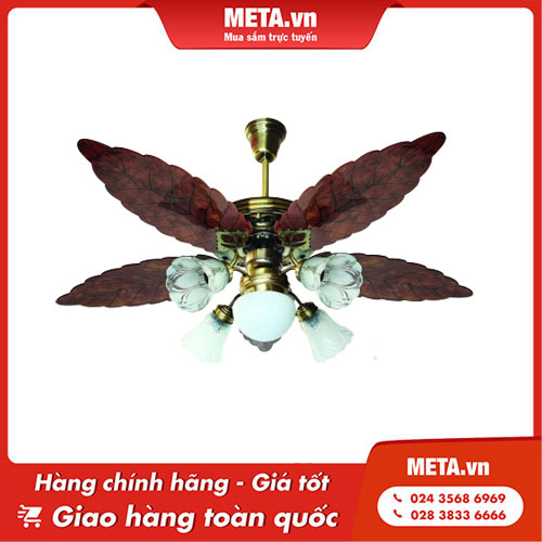 Quạt trần đèn chùm cánh gỗ Kim Thuận Phong BT508 - 5 cánh