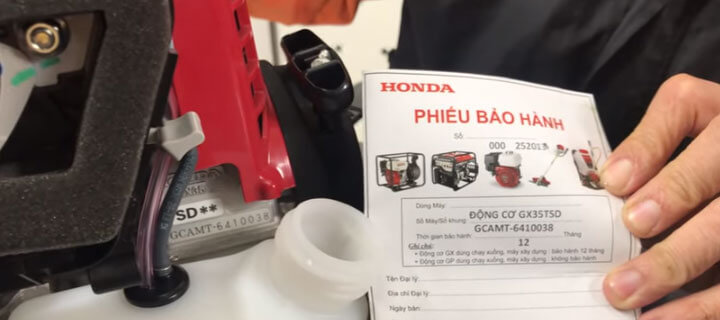 Cách phân biệt máy cắt cỏ Honda qua phiếu bảo hành
