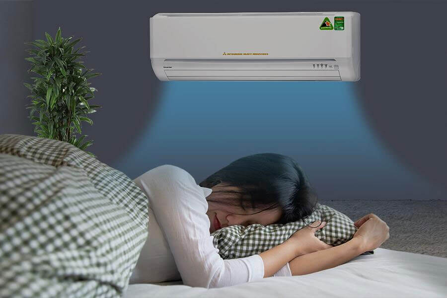 Nằm điều hoà bị nghẹt mũi do gió điều hòa phả thẳng vào mặt
