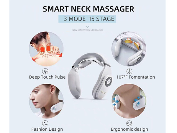 Máy massage cổ SKG 4098E có 3 chế độ và 15 cường độ mát xa