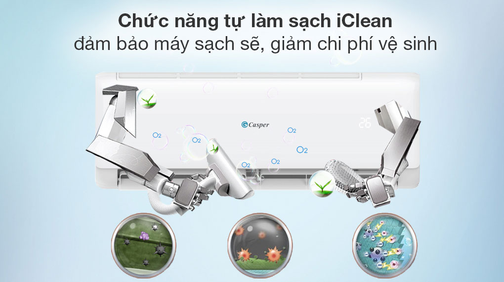 Chức năng tự làm sạch thông minh - iClean trên điều hòa Casper