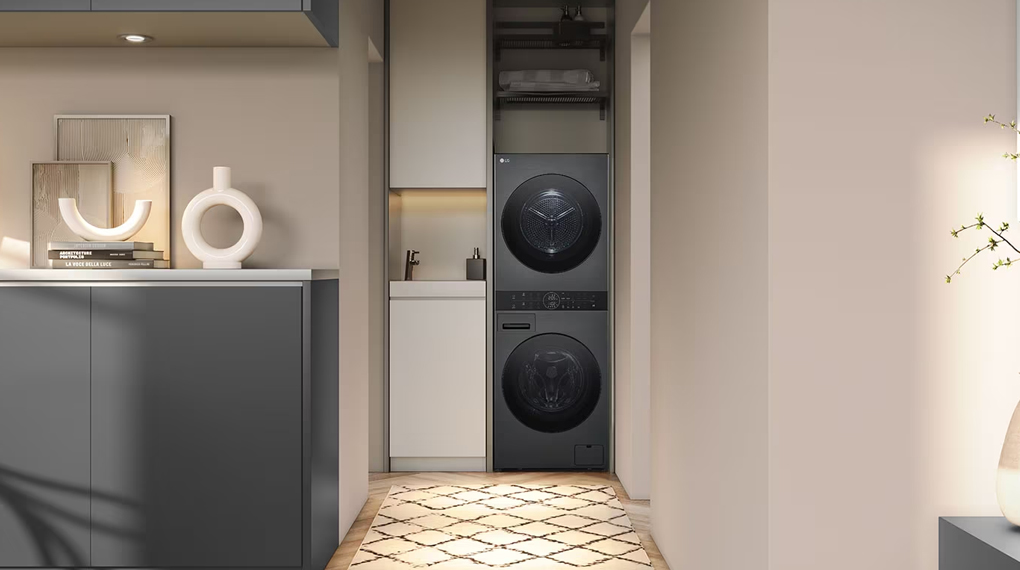 Máy giặt sấy LG nổi bật với dòng máy giặt sấy 2 tầng