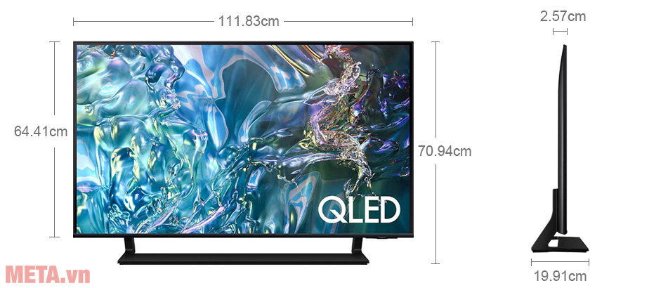 Kích thước Smart TV QLED 4K Samsung 50 inch QA50Q60DAKXXV